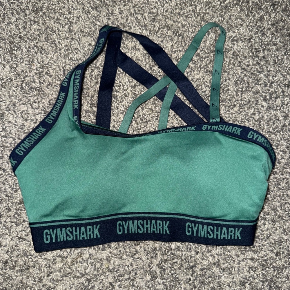 Gymshark Teal & Navy Strappy Sports Bra